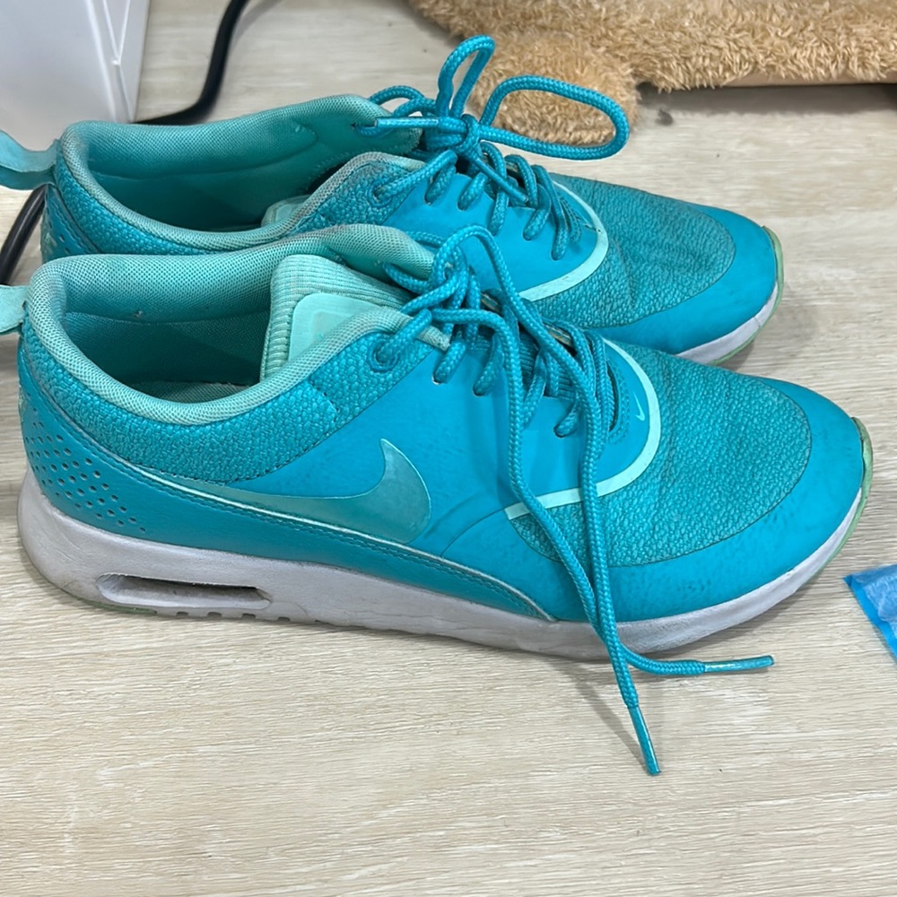 Blue Nike sneakers